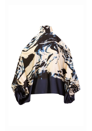 Silvia Tcherassi Safira Asymmetric Silk Top - Moda Operandi