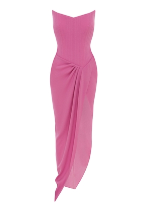 Alex Perry Asymmetric Crepe Corset Gown - Moda Operandi