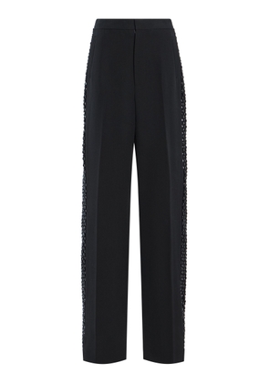 Diotima Crystal-Embellished Wool Wide-Leg Pants - Moda Operandi