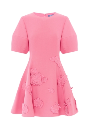 Leo Lin Simona Appliquéd Mini Dress - Moda Operandi