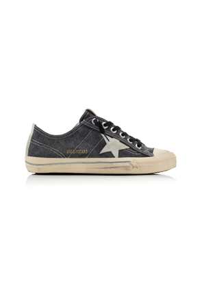 Golden Goose V-Star 2 Suede-Trimmed Canvas Sneakers - Moda Operandi