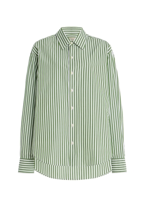 Comme Si La Classica Striped Cotton-Poplin Shirt - Moda Operandi