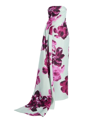 Monique Lhuillier Printed Silk Column Gown - Moda Operandi