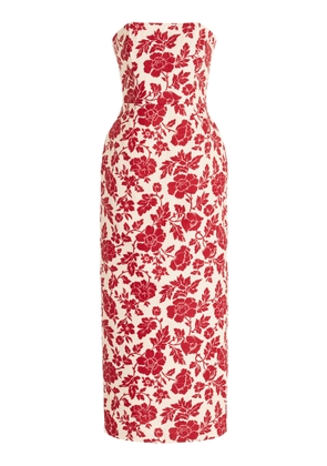 Posse Exclusive Romeo Bow-Detailed Linen Midi Dress - Moda Operandi