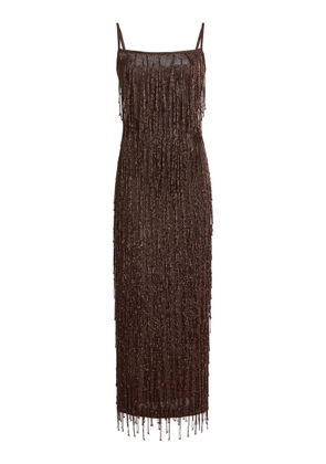 Cult Gaia Ola Beaded Metallic-Knit Midi Dress - Moda Operandi