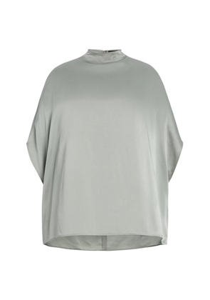 LAPOINTE Satin Cape T-Shirt - Moda Operandi