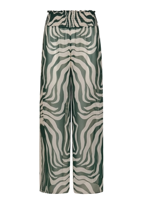 Johanna Ortiz Green/Ecru In Eternity Pant - Moda Operandi