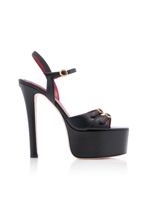 Valentino Garavani Crasher Leather Platform Sandals - Moda Operandi