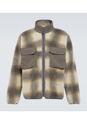 And Wander Checked fleece jacket