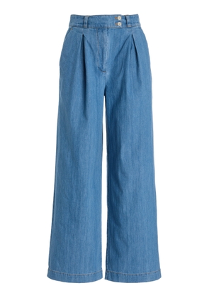 Jenni Kayne Newport Pleated Denim Trousers - Moda Operandi