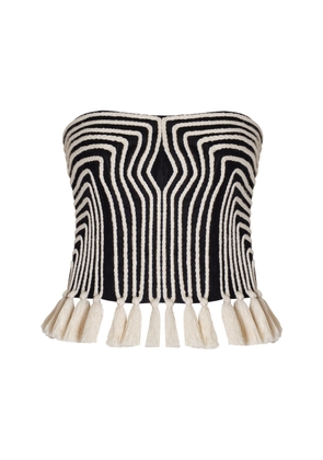 Andres Otalora Escuchas Embroidered Linen Top - Moda Operandi