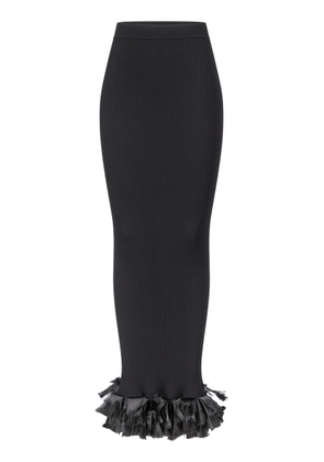 FFORME Riley Ribbon-Fringed Wool Maxi Skirt - Moda Operandi