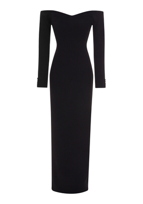 Marmar Halim Off-The-Shoulder Crepe Gown - Moda Operandi