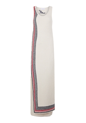 Rabanne Stripe-Detailed Cotton-Blend Maxi Dress - Moda Operandi