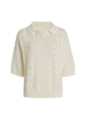 Loulou de Saison Shell Cotton Polo Sweater - Moda Operandi