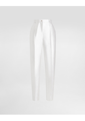 Dolce & Gabbana Silk Trousers - Woman Pants And Shorts White 40