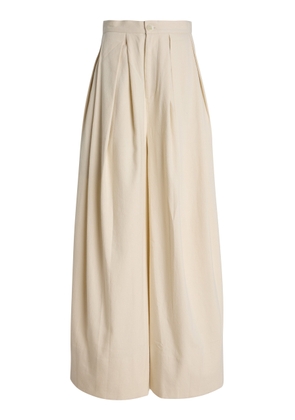 Marrakshi Life Exclusive The High-Waisted Pleated Cotton Trousers - Moda Operandi
