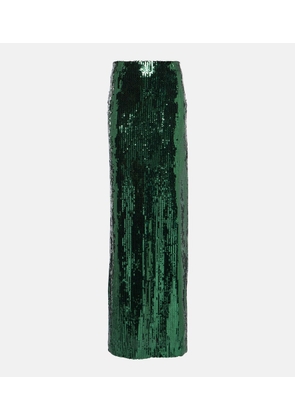 Galvan Beating Heart sequined maxi skirt