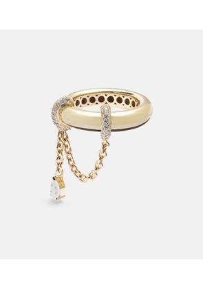 Rainbow K Elysabeth 18kt gold ring with diamonds