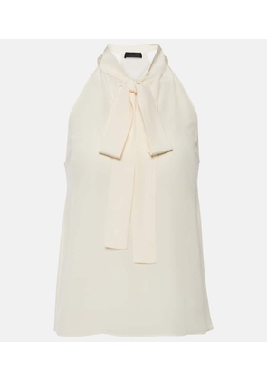 Nili Lotan Zelie halterneck silk crepe de chine top