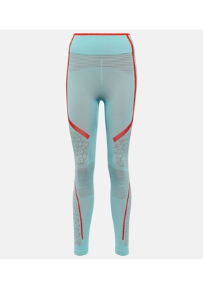 Adidas by Stella McCartney Logo waffle-knit leggings