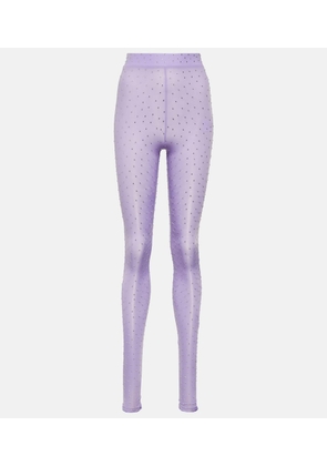 Alex Perry Crystal-embellished jersey tights