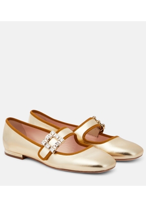 Roger Vivier Tres Vivier metallic leather ballet flats