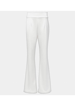 Galvan Bridal Sculpted satin flared pants