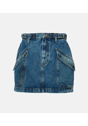Re/Done Racer denim miniskirt