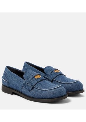 Miu Miu Logo denim loafers