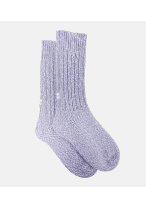 Miu Miu Logo cashmere and wool socks