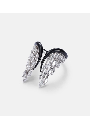 Kamyen Angel Wings 18kt gold ring with diamonds