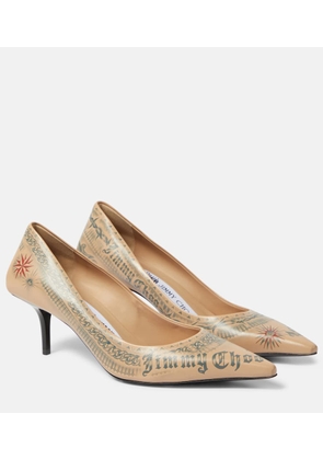 Jimmy Choo x Jean Paul Gaultier Tattoo leather pumps