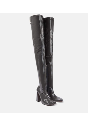 Amina Muaddi Marine Stretch 95 latex over-the-knee boots