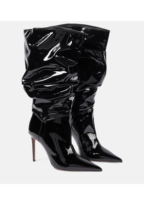 Amina Muaddi Jahleel 95 latex ankle boots
