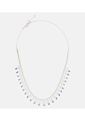 Kamyen Marquise 18kt white gold and enamel choker with diamonds