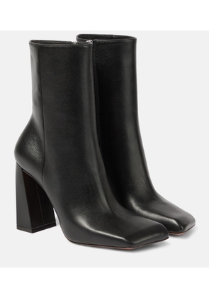 Amina Muaddi Marine 95 leather ankle boots
