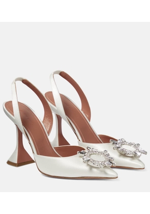 Amina Muaddi Begum satin slingback pumps