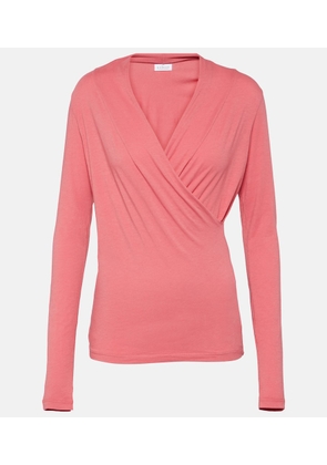 Velvet Meri cotton-blend wrap top