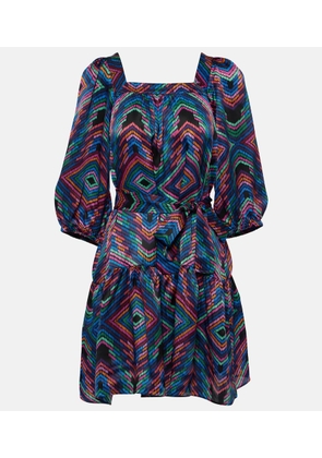 Eres Nightclub printed satin minidress