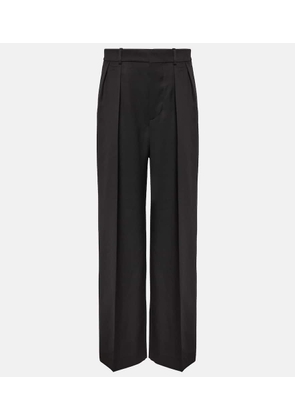 Wardrobe.NYC Pleated virgin wool wide-leg pants
