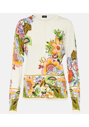 Etro Floral silk-blend top
