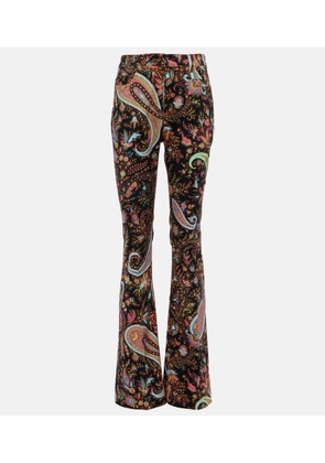 Etro Paisley high-rise flared jeans