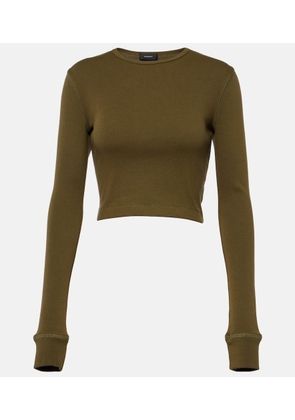 Wardrobe.NYC x Hailey Bieber jersey crop top