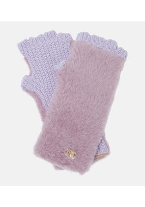 Max Mara Manny teddy fingerless gloves