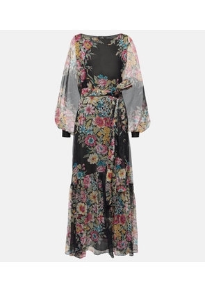 Etro Floral silk gown