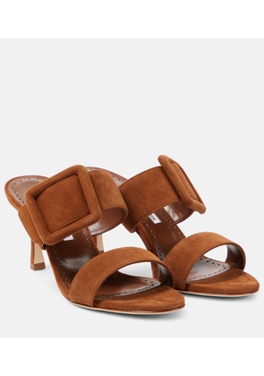 Manolo Blahnik Gable suede mules