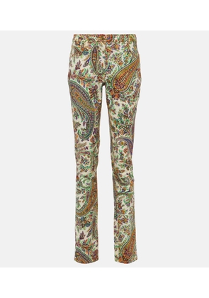 Etro Paisley mid-rise slim jeans