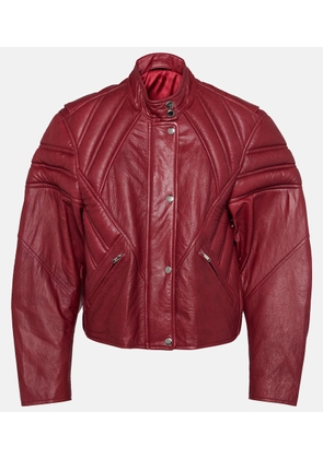 Isabel Marant Padded paneled leather biker jacket