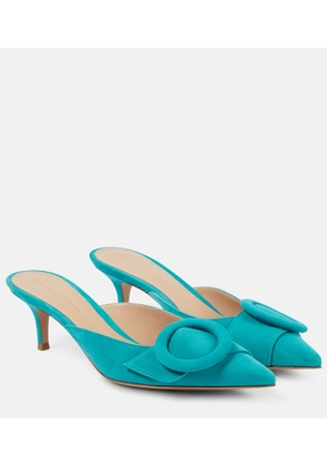 Gianvito Rossi Portofino 55 suede mules